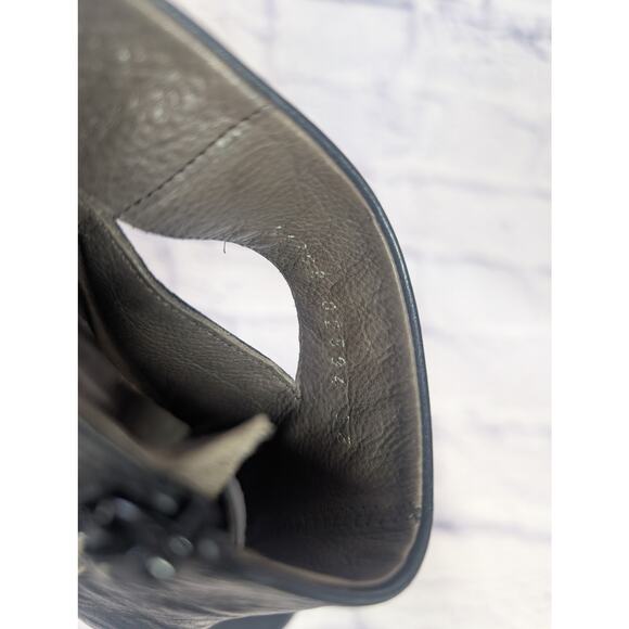 Coclico black modern platform wedge on wood heel sz 38/7-7.5 $350 - Picture 5 of 9